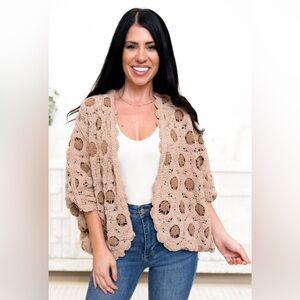 POL crochet cardigan. NWT